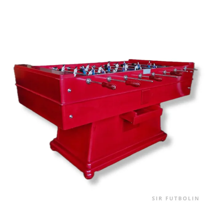 Alquiler de futbolín de madera tradicional modelo Catalán para eventos en Barcelona