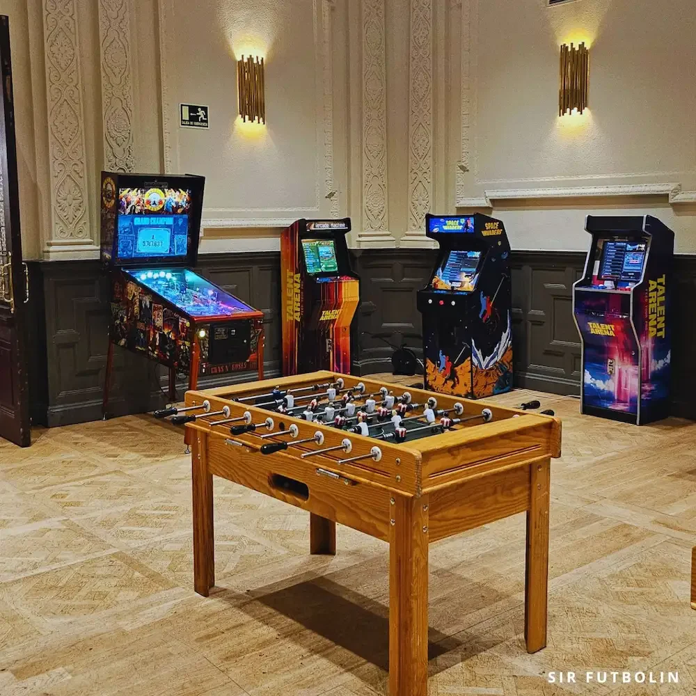 Alquiler de futbolines y máquinas recreativas para stands en ferias de Madrid y Barcelona